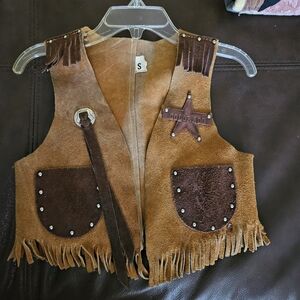 Vntg 1970's kids cowboy vest